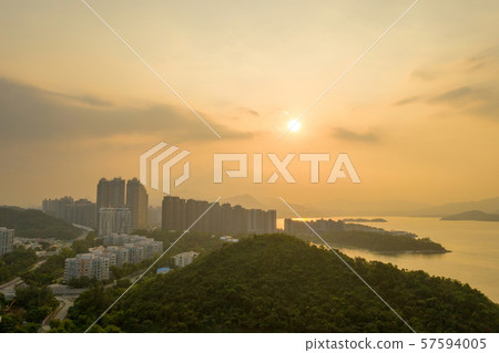 sun set of Ma On Shan at afternoon 57594005