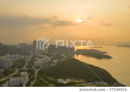 sun set of Ma On Shan at afternoon 57594010