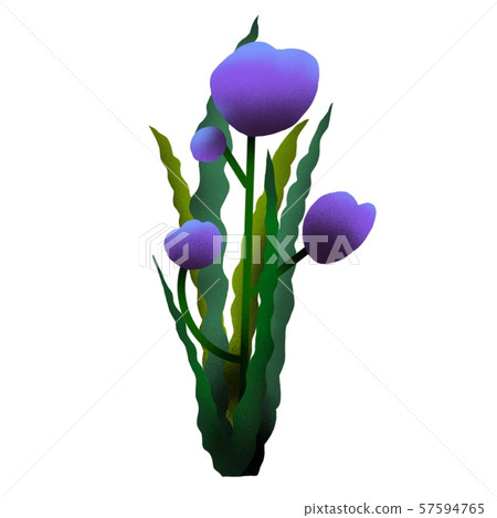 Glaze flower bouquet florist vase blue flower... - Stock Illustration ...