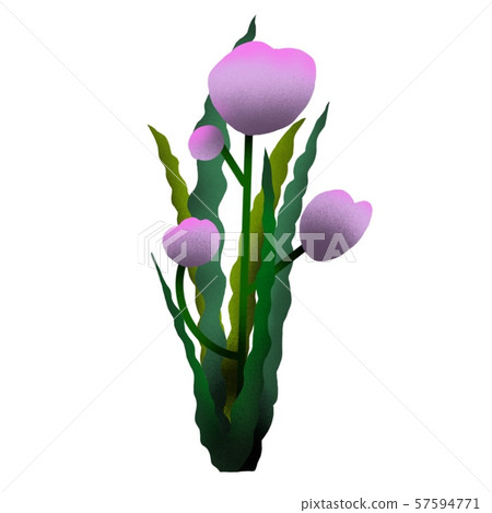 Glaze flower bouquet florist vase purple flower... - Stock Illustration ...