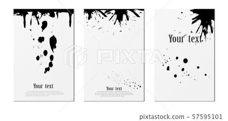 Page with shadow and ink blots, design element for advertising and advertising messages, isolated on Page with shadow and ink blots, design element for advertising and advertising messages, isolated on 57595101