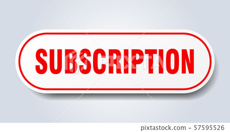 Subscription Signage subscription sign. subscription rounded red - Stock Illustration ...