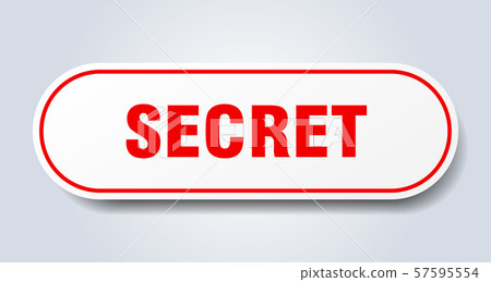 Secret Sign. Secret Rounded Red Sticker. Secret - Stock Illustration 