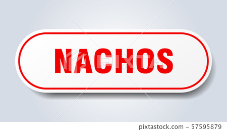 nachos sign. nachos rounded red sticker. nachos - Stock Illustration ...