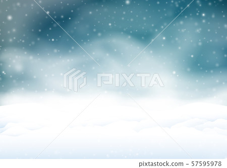 Night winter background with snowstorm. 57595978