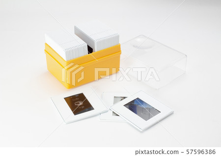 a box of Slides on white back ground a box of Slides on white back ground 57596386