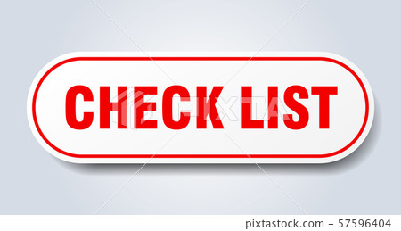 check list sign. check list rounded red sticker. - Stock Illustration ...