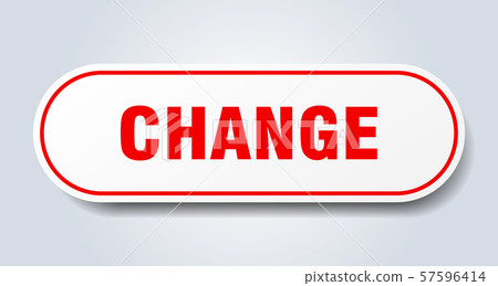 change sign. change rounded red sticker. change - Stock Illustration ...