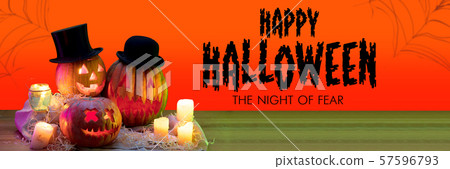 Scary pumpkin on bright background, the night of fear Scary pumpkin on bright background, the night of fear 57596793