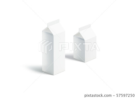 Blank white small and big milk pack mock up set, Blank white small and big milk pack mock up set, 57597250