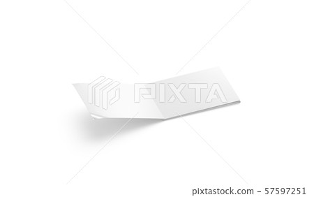 Blank white opened a5 album mockup, side view, 57597251