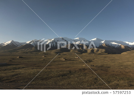 Snow mountain, qingchang train, lhasa, himalaya, tibet, china 57597253