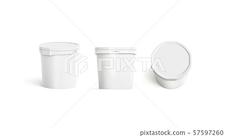 Download Blank White Ice Cream Bucket Mock Up Set Isolated Stock Illustration 57597260 Pixta