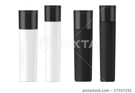 Cosmetic bottles mockup set for shampoo, 57597291
