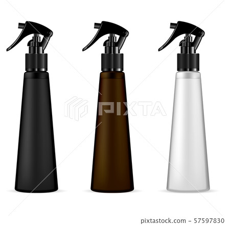 Dispenser spray cosmetic bottle mockup. Realistic 57597830