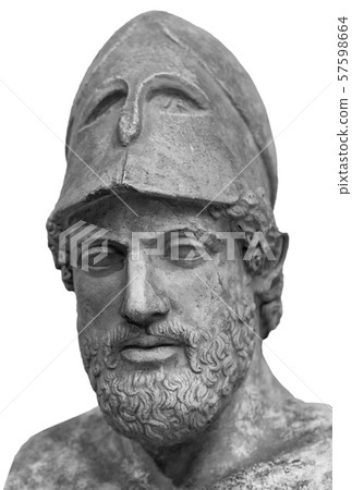 Ancient marble portrait bust of Pericles 57598664