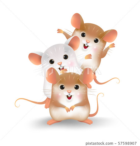Cartoon of the three little rats personality.... - Stock Illustration ...