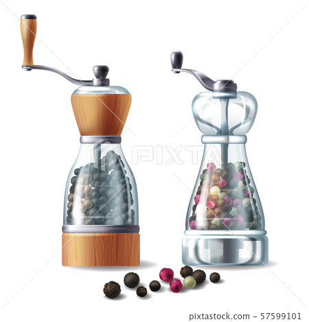 set of pepper mills with peppercorns set of pepper mills with peppercorns 57599101