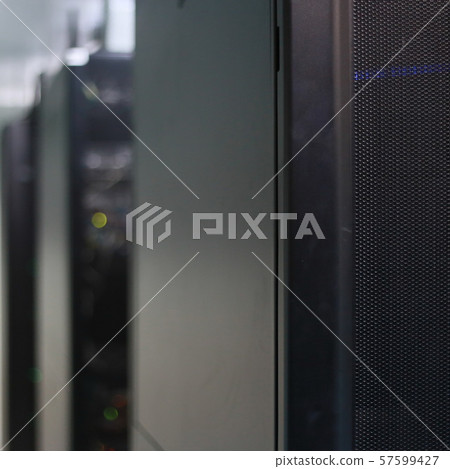 server rows cabins equipped cooled server room 57599427