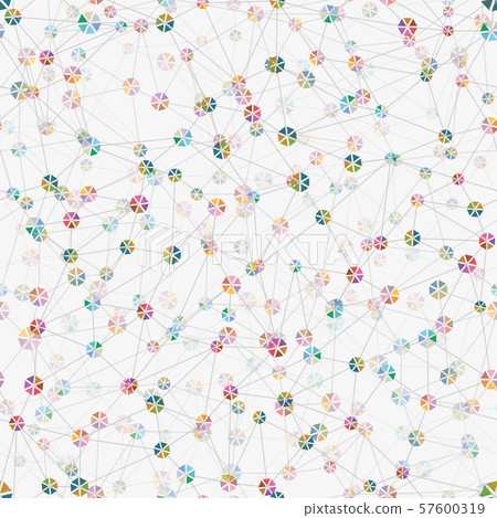 Abstract geometric connection of lines and dots.-插圖素材 [57600319] - PIXTA圖庫
