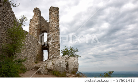 View of the ruins Sirotci hradek in the Palava View of the ruins Sirotci hradek in the Palava 57601418