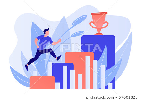 On the way to success concept vector illustration. - Stock Illustration ...