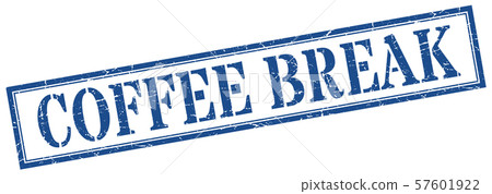 coffee break stamp. coffee break square grunge 57601922