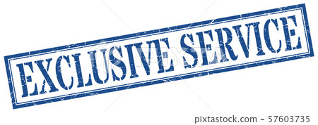 exclusive service stamp. exclusive service square 57603735
