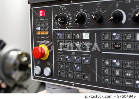 CNC turning machine with a control panel 57604949