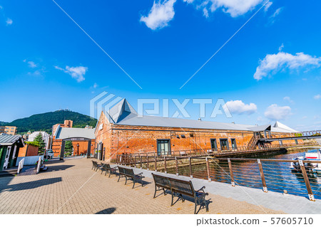 Hokkaido summer Hakodate Kanemori red brick warehouse in the early morning 57605710
