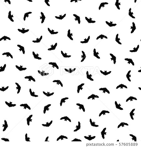 Seamless Vector Pattern With Bats - Stock Illustration [57605889] - PIXTA