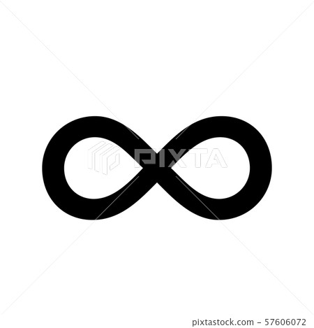 Infinity Symbol Outline Simple Illustration on White Background Infinity Symbol Outline Simple Illustration on White Background 57606072