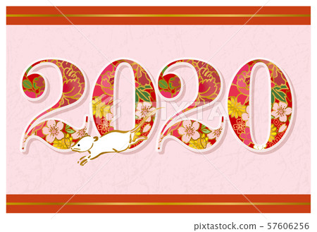 New Year's card design 2020 Child year Illustration No text 57606256