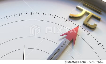 Compass arrow turns towards RMB Renminbi or...-插圖素材 [57607662] - PIXTA圖庫