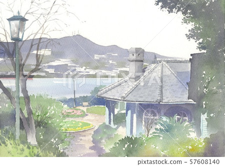 Watercolor Nagasaki 57608140