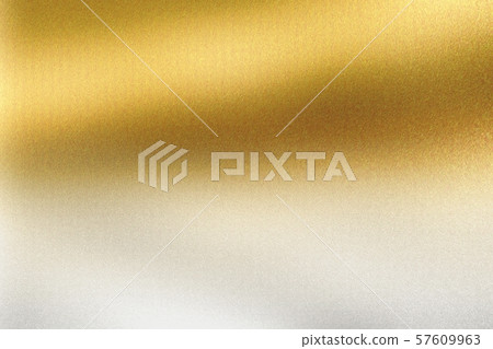 Glowing brushed gold silver metal wall surface, 57609963
