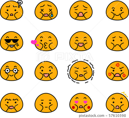 Fat face icon facial expression emotion expression simple illustration Fat face icon facial expression emotion expression simple illustration 57610398