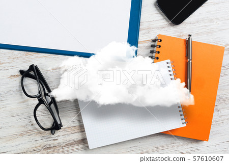 Concept of modern business workplace. 57610607