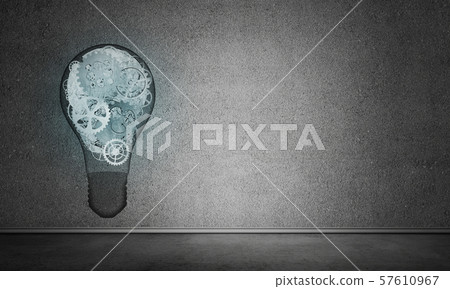 Concept of lightbulb as symbol of new idea. Concept of lightbulb as symbol of new idea. 57610967