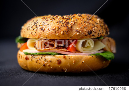 Delicious classic blt sandwiches with ham, cheese, Delicious classic blt sandwiches with ham, cheese, 57610968