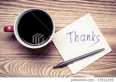 Romantic message written on napkin Romantic message written on napkin 57611399