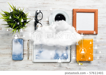 Social communication and global networking concept Social communication and global networking concept 57611401