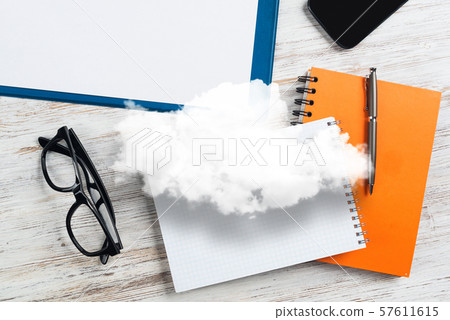 Concept of modern business workplace. Concept of modern business workplace. 57611615