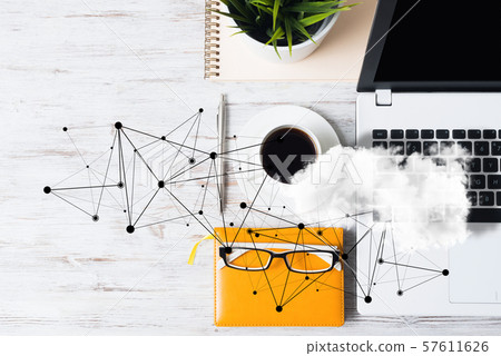 Social communication and global networking concept 57611626