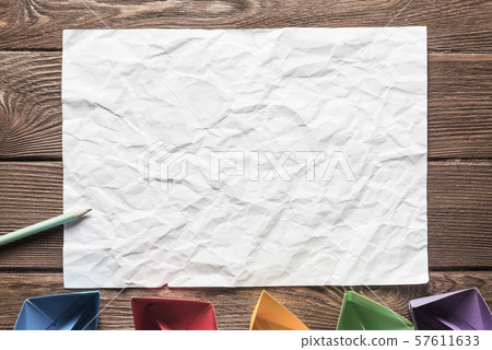 Concept of inspiration and creativity with paper ships. Place your text Concept of inspiration and creativity with paper ships. Place your text 57611633