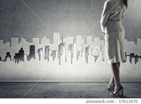 Architectural design on wall Architectural design on wall 57611670