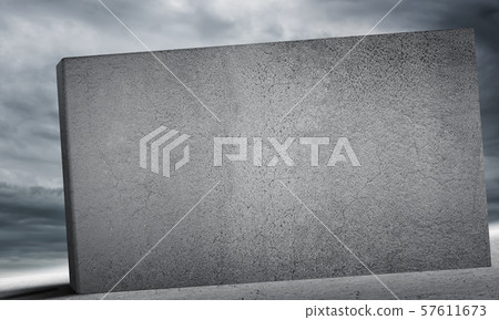 Cement empty banner Cement empty banner 57611673
