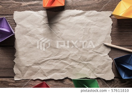 Concept of inspiration and creativity with paper ships. Place your text Concept of inspiration and creativity with paper ships. Place your text 57611810