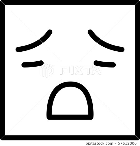 方形的正方形面孔象表情情感表示簡單的例證 57612006