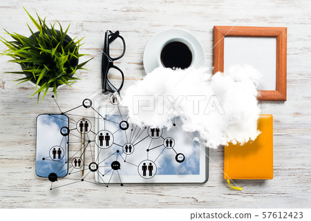 Social communication and global networking concept Social communication and global networking concept 57612423
